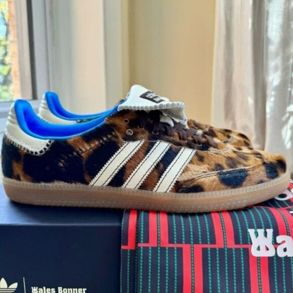 Adidas x Wales Bonner Samba Pony Leopard Print Women's - Picture 2 of 5